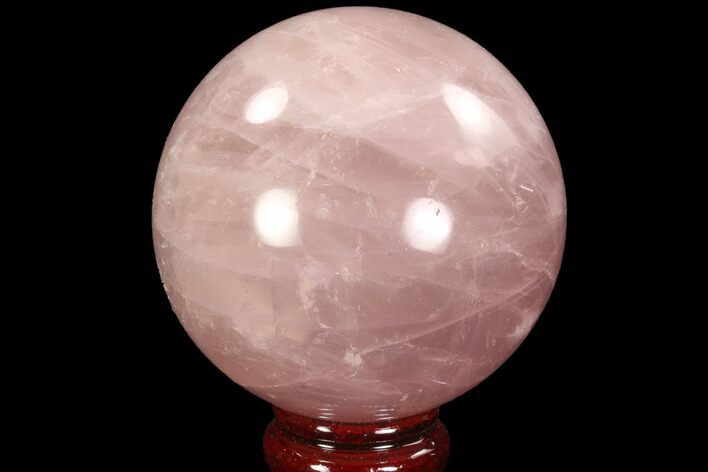 Polished Rose Quartz Sphere - Madagascar #92408